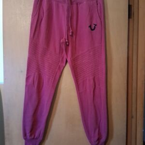 True Religion Red Track Pants